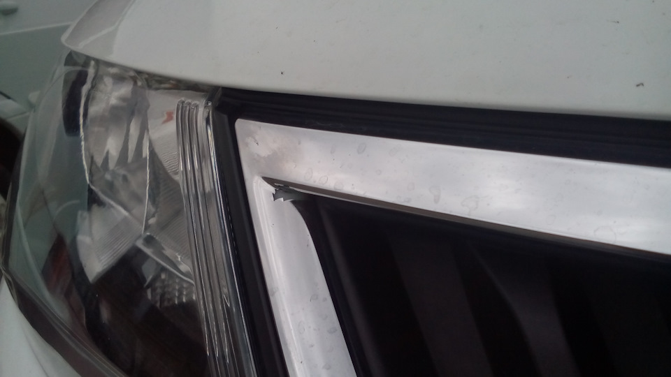 Отслоение хрома на решетке радиатора! — Skoda Rapid (1G), 1,6 л, 2015 ...