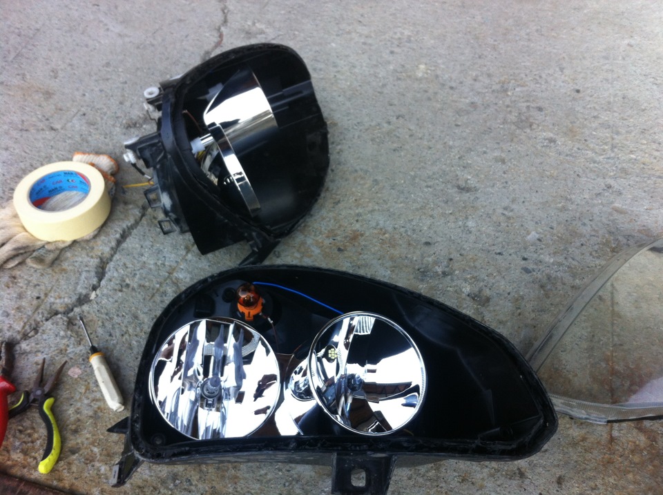 Покраска Фар + Ангельские глазки — Lada Приора хэтчбек, 1,6 л, 2012 ...