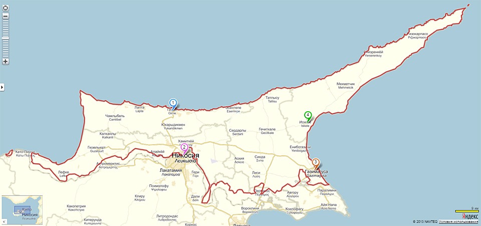 Искеле северный кипр на карте центр долина луары