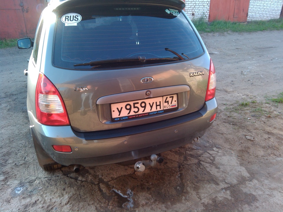 Накладка на задний бампер. — Lada Калина Универсал (1G), 1,6 л, 2010 ...