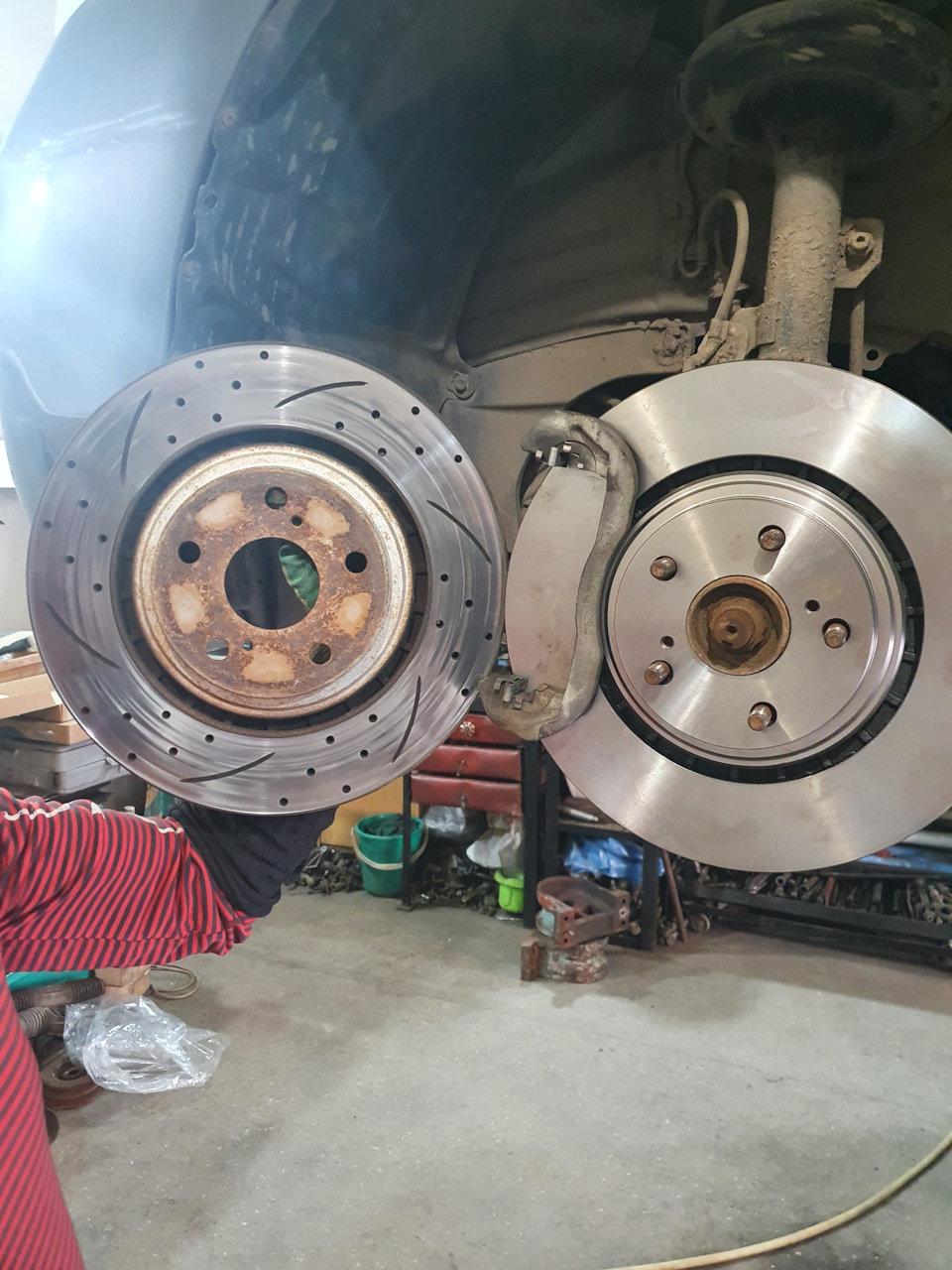 Тормозные диски G-Brake от Хайлендера на Камри 40. — Toyota Camry (XV40 ...