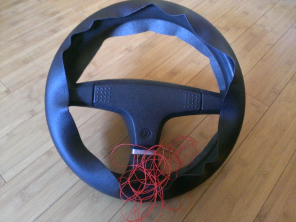 Новый ништячёк!))) Руль в студию! Перешивка руля в кожу. — Volkswagen ...