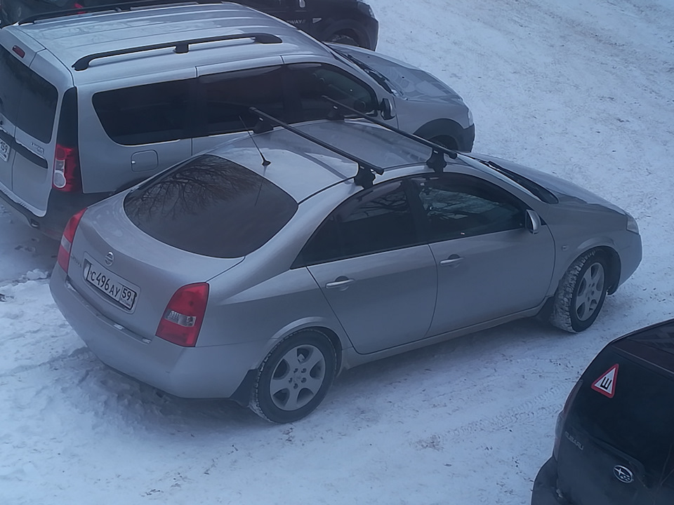 Багажник ниссан примера р12 седан Багажник на крышу "Дуги" - Nissan Primera (P12), 1,8 л, 2005 года аксессуары DRI