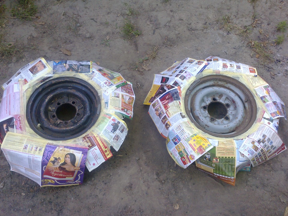 Покраска дисков — ГАЗ 2410, 4,3 л, 1985 года | стайлинг | DRIVE2