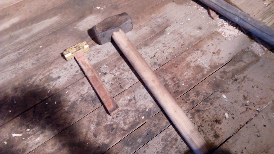 Прокатка диска с помощью двух кувалд) — Lada 21043, 1,5 л, 2006 года ...