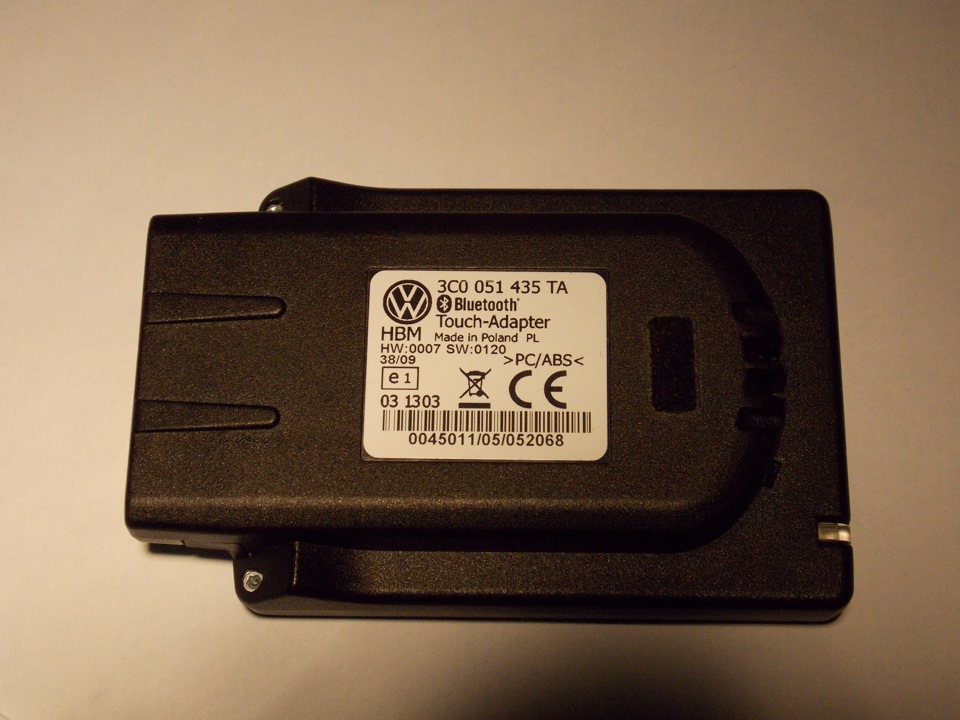 menu tafel Onleesbaar VW Touch Adapter Bluetooth 3C0051435TA-часть 2 — Volkswagen Passat Variant  (B6), 1,4 л., 2010 года | электроника | DRIVE2