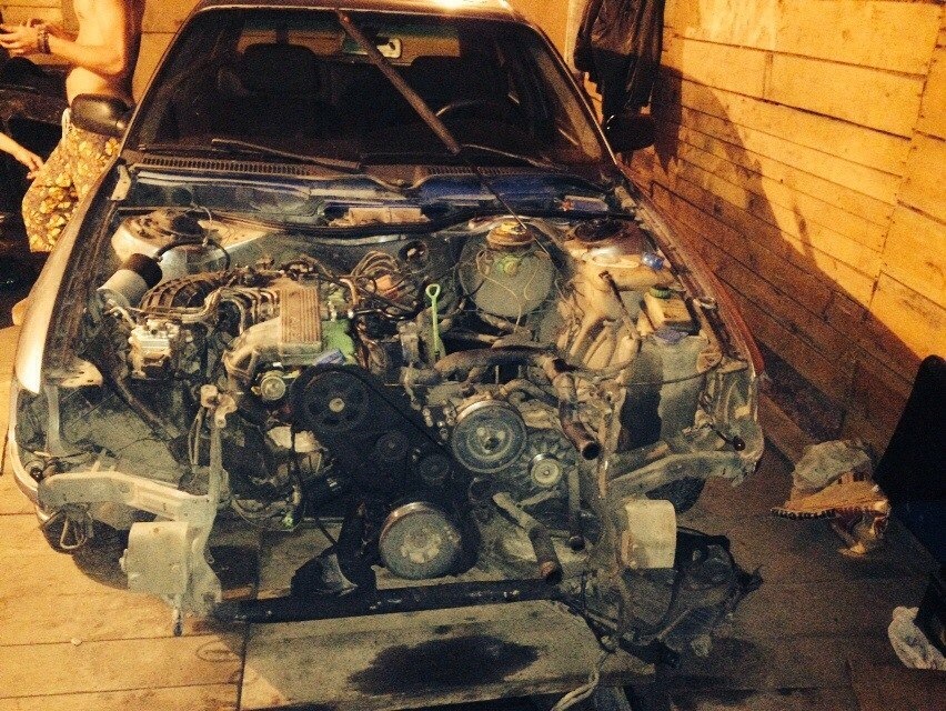 Оборвало ремень генератора и сорвало вискомуфту под "корень" — Audi 100 ...