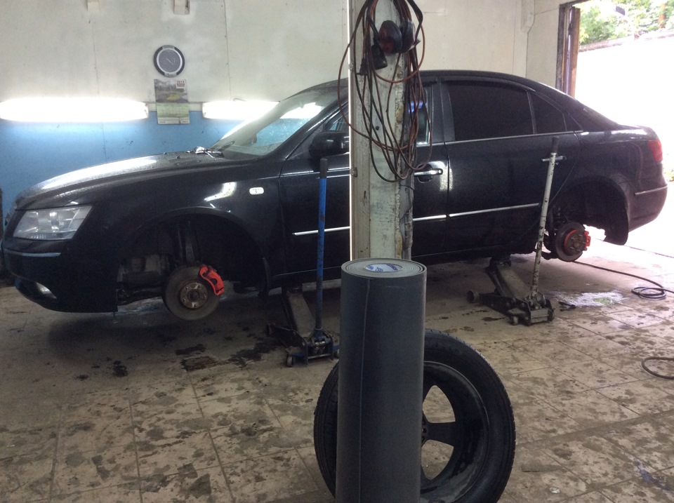 ЖИДКИЕ ПОДКРЫЛКИ + Шумоизоляция штатных подкрылков — Hyundai Sonata V ...