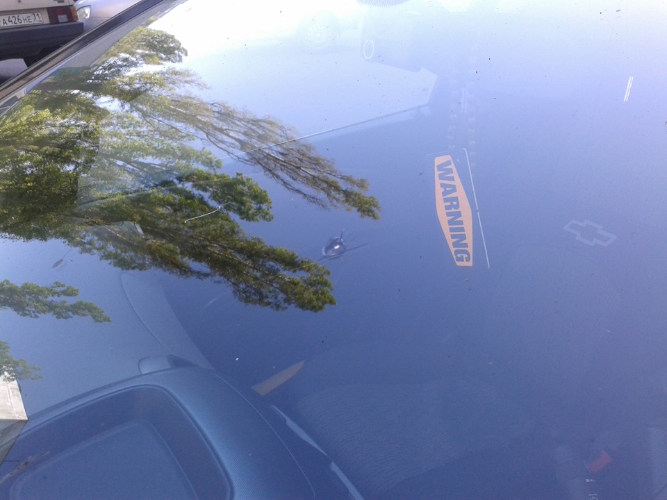 Прилетел камень в лобовое стекло — Chevrolet Aveo Sedan (2G), 1,6 л ...