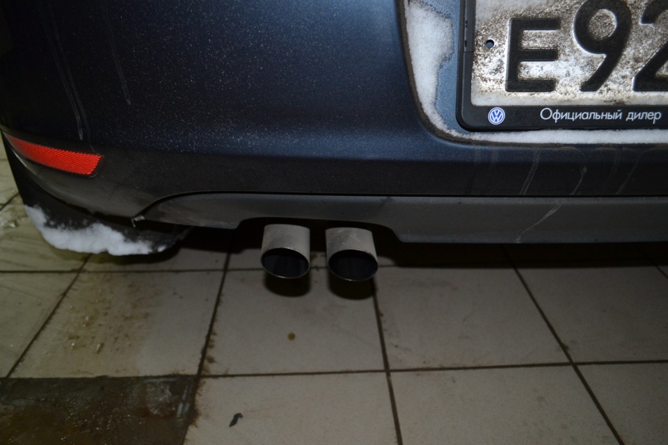 Насадки на глушитель — Volkswagen Golf Mk6, 1,4 л, 2012 года ...