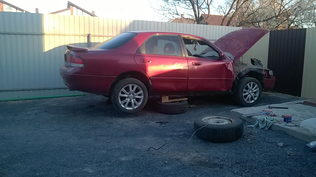 задние тормоза — Mazda 626 IV (GE), 2 л, 1992 года | своими руками | DRIVE2