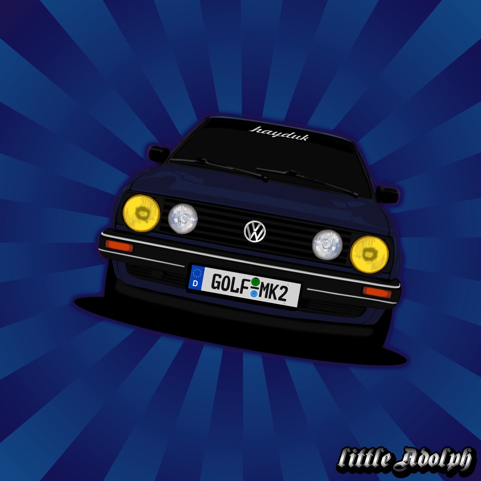 Рисунок Golf MK2 — Volkswagen Golf Mk2, 1,6 л, 1989 года | другое | DRIVE2