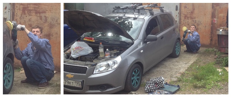 Пленка на фары и фонари. — Chevrolet Aveo 5-door (1G), 1,4 л, 2010 года ...