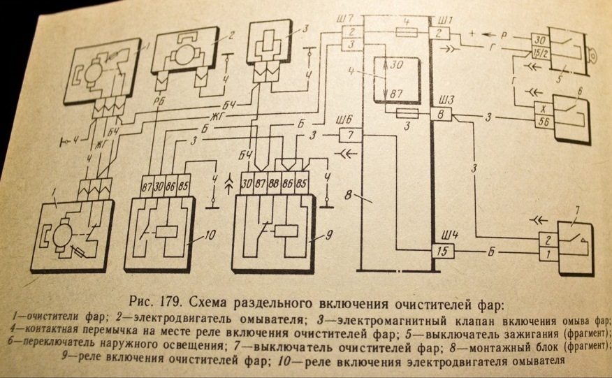 схема фар ваз 2109