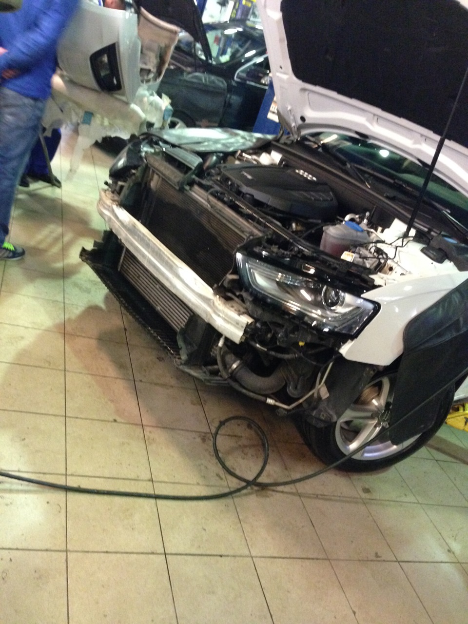 Установил защитную сетку радиатора — Audi A4 (B8), 1,8 л, 2013 года ...