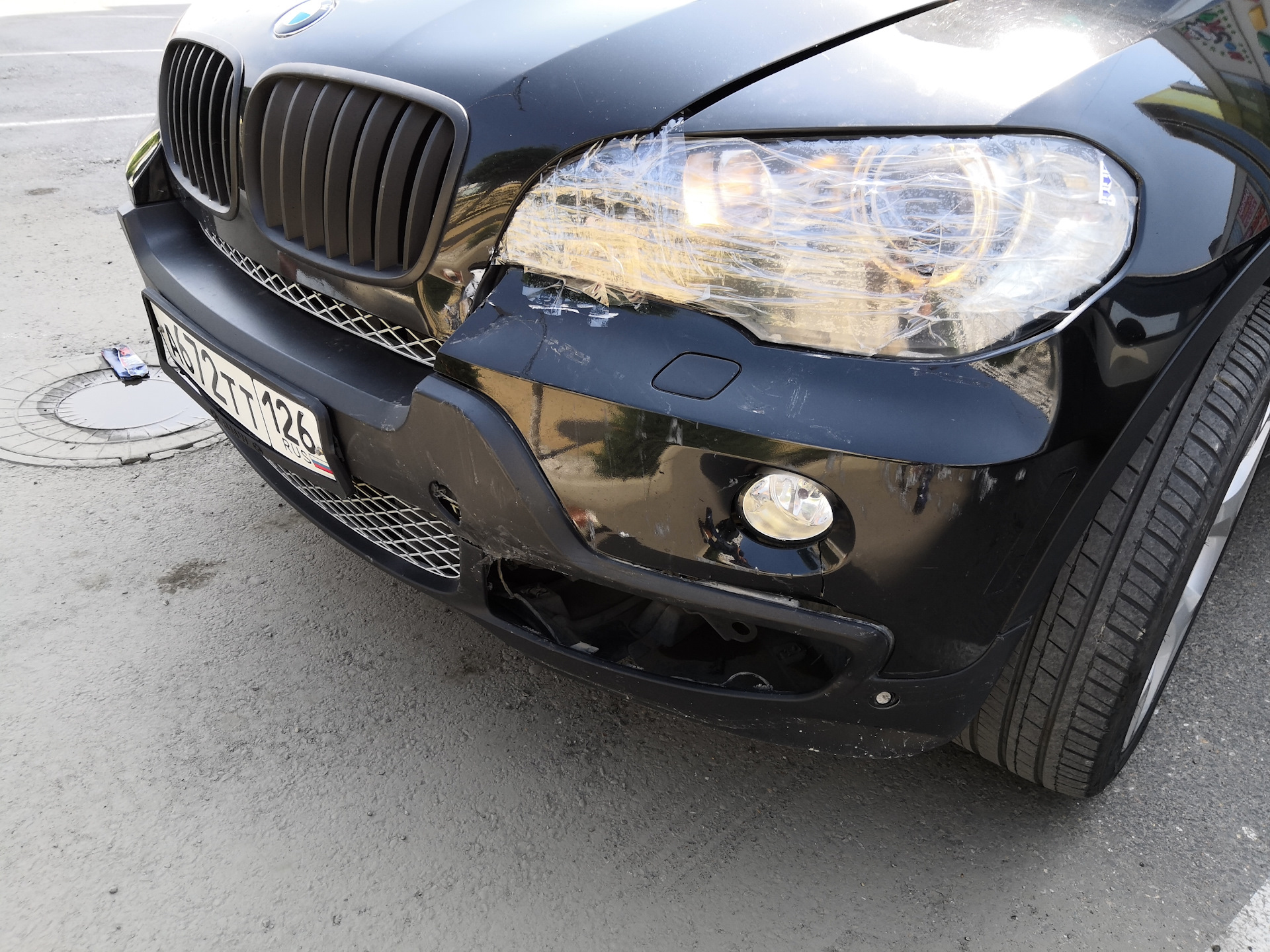 ДТП на ровном месте — BMW X5 (E70), 3 л, 2007 года | ДТП | DRIVE2