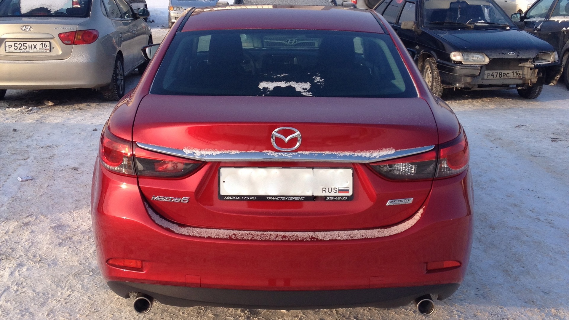 Mazda 6 (3G) GJ 2.0 бензиновый 2013 | Красная LOW Пневма-Акула на DRIVE2