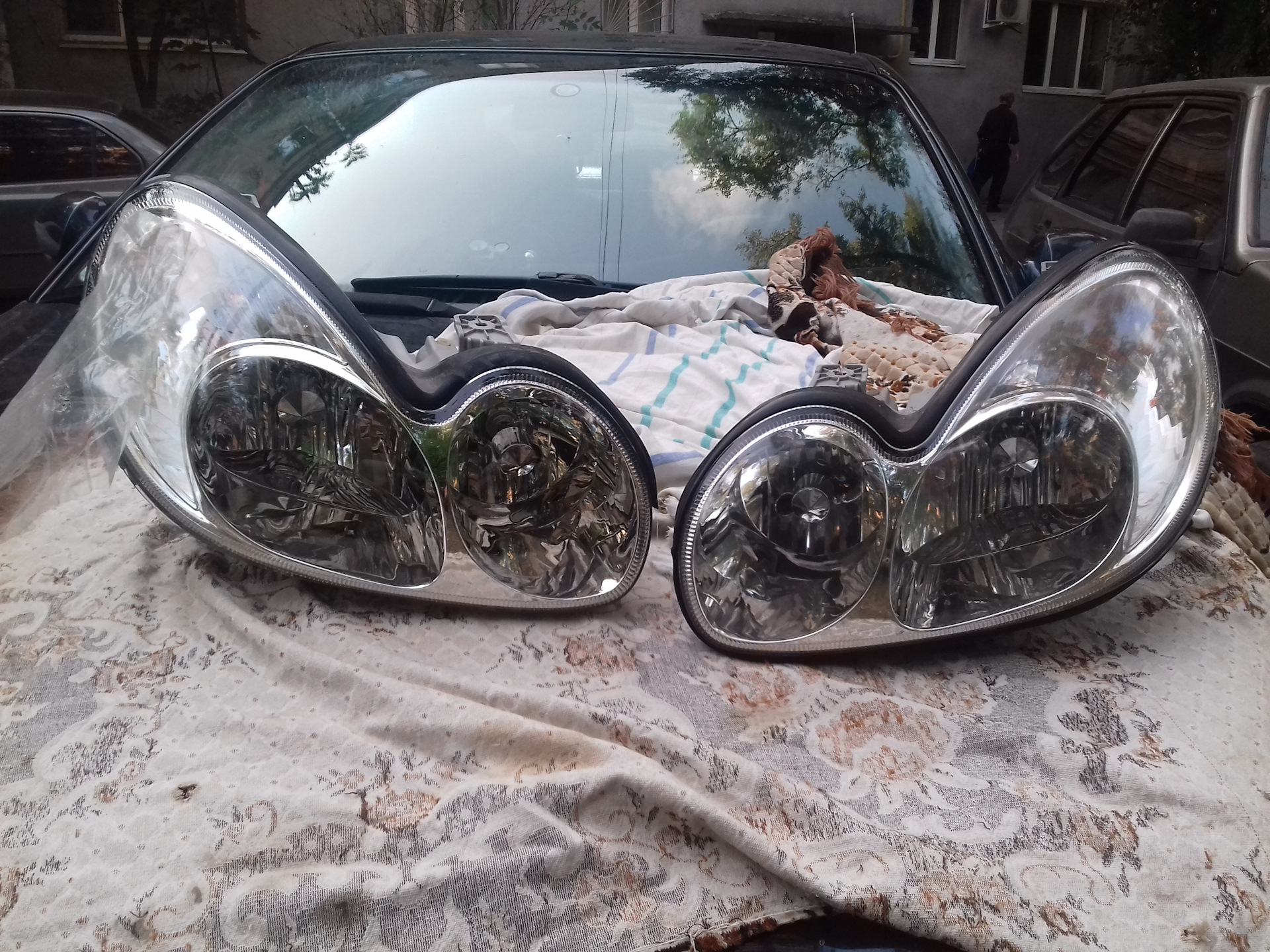 Чистка и полировка фар. - Hyundai Sonata IV (EF), 2 л, 2006 года своими руками D