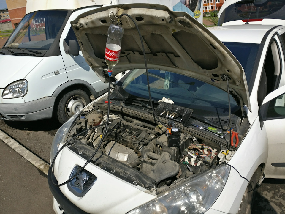 Промывка форсунок на Peugeot 308 — KIA Rio 5-door (3G), 1,6 л, 2013 ...