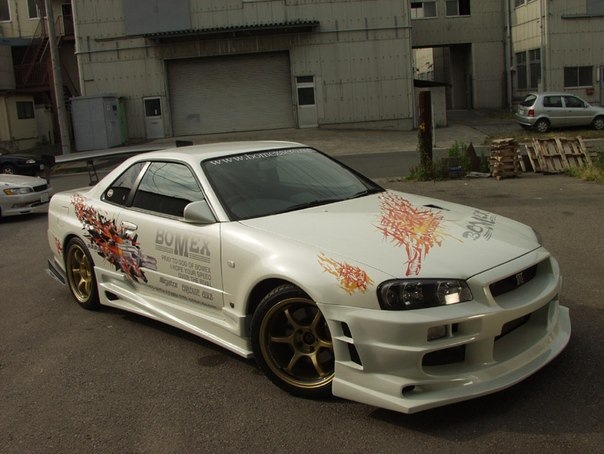 Nissan Skyline GTR r34 аэрография