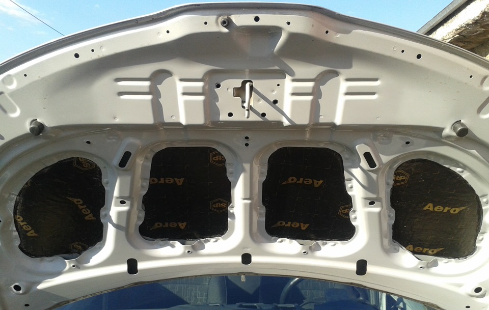 Виброшумоизоляция капота Киа Рио -3 — KIA Rio (3G), 1,6 л, 2013 года ...