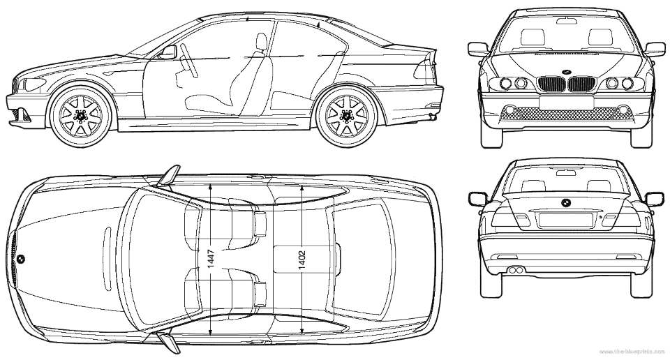 BMW CS Concept dimensions blueprint - Car Body Design Bmw, Concept car design, C