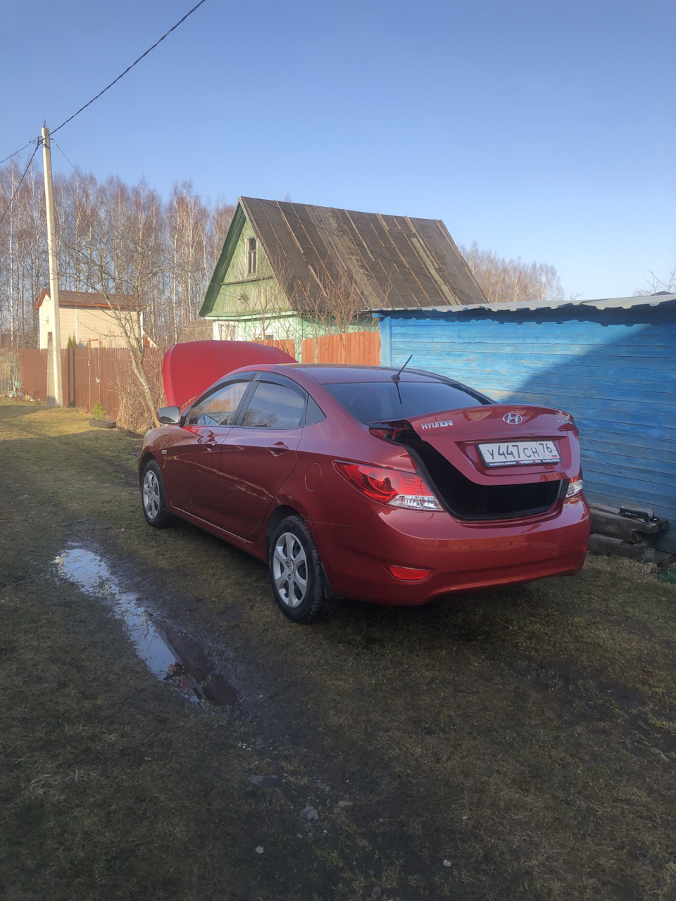 3 Солнечный день, поездка на дачу, тщательная мойка авто — Hyundai Solaris,  1,6 л, 2013 года | мойка | DRIVE2