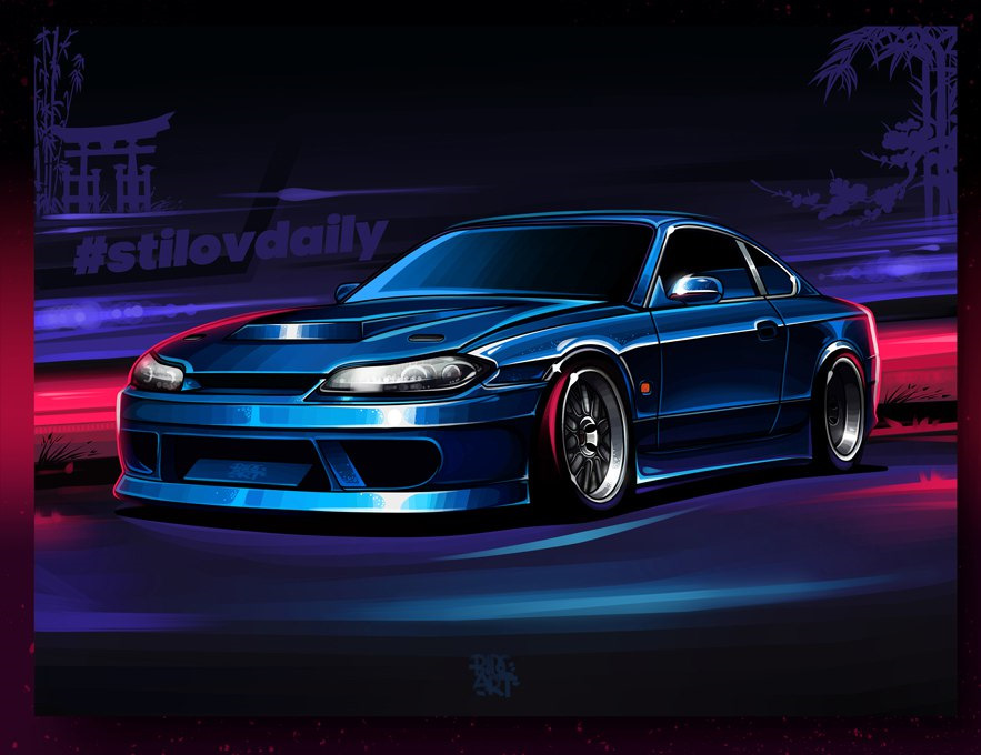 Картина по номерам nissan silvia