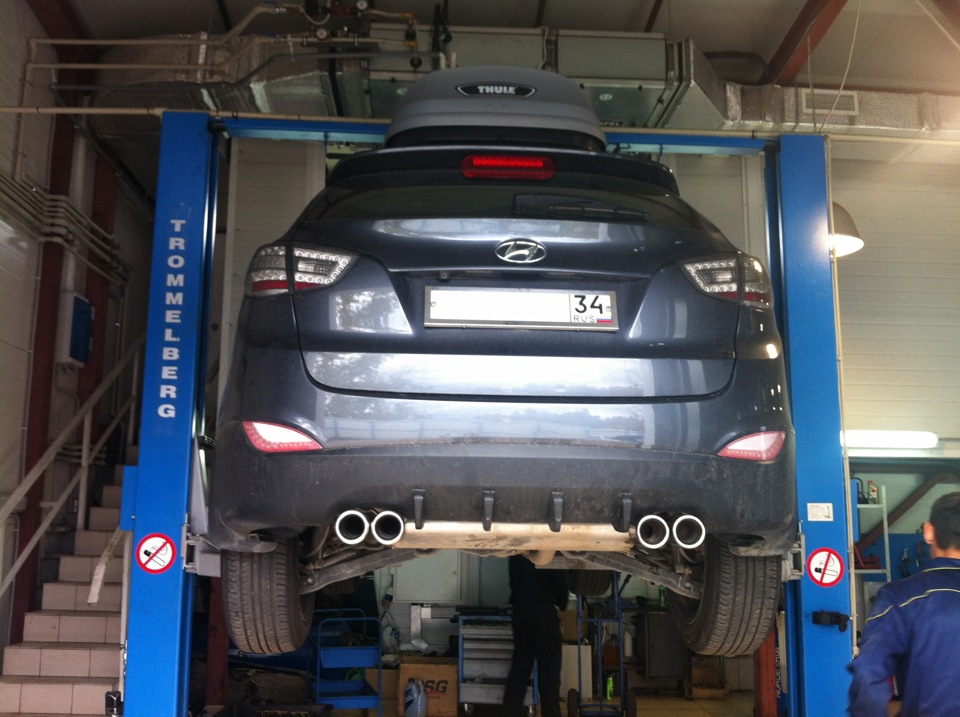 Moscow Tuning — Насадки на глушитель — BUZZER — Hyundai ix35, 2 л, 2010 ...