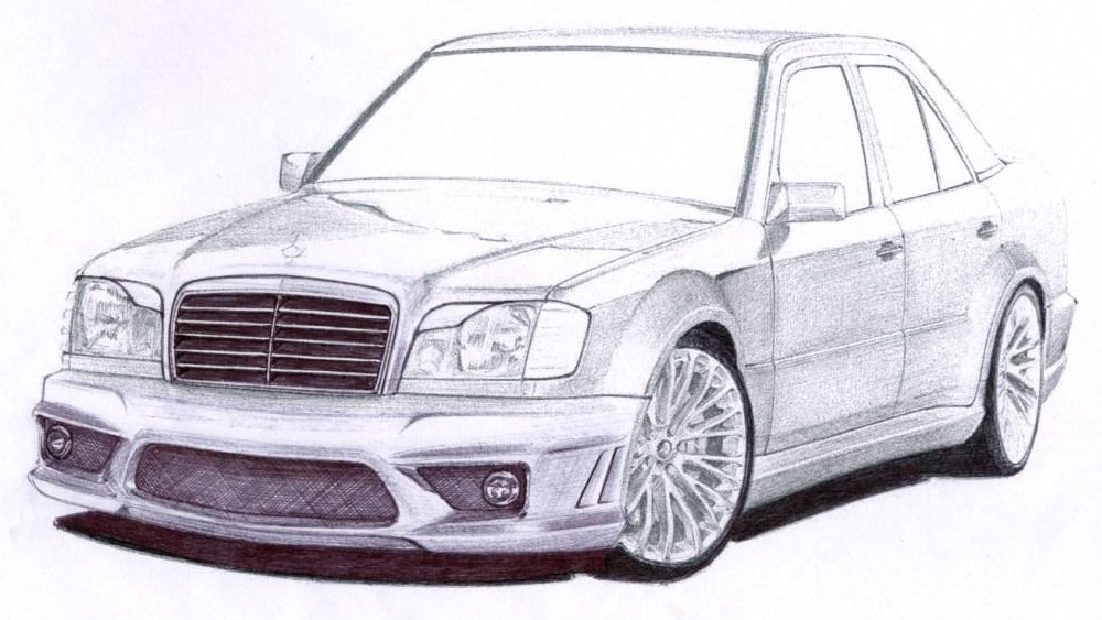 Мерседес w140 нарисовать