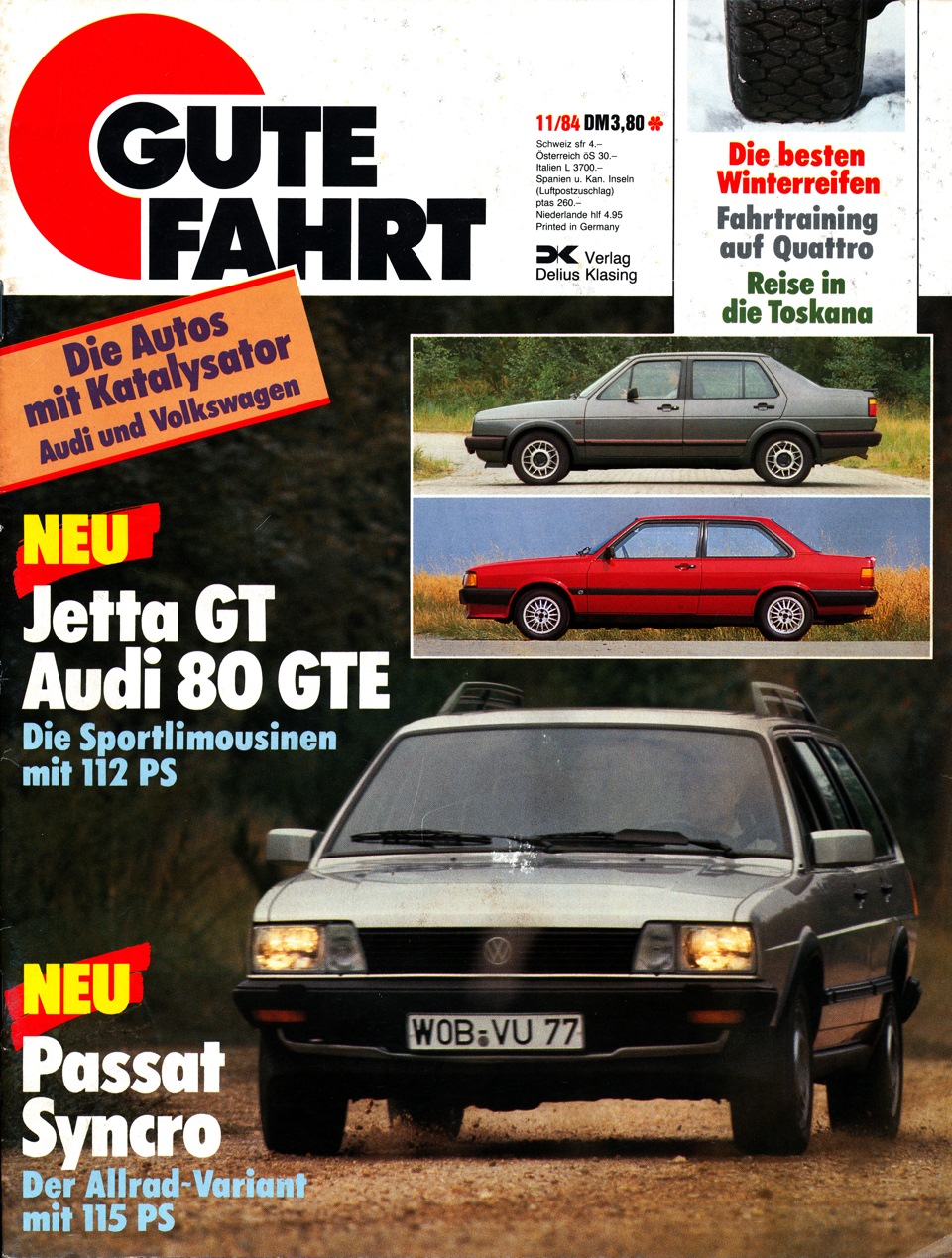 Статья о Passat Syncro журнал Gute Fahrt 11/84 — DRIVE2