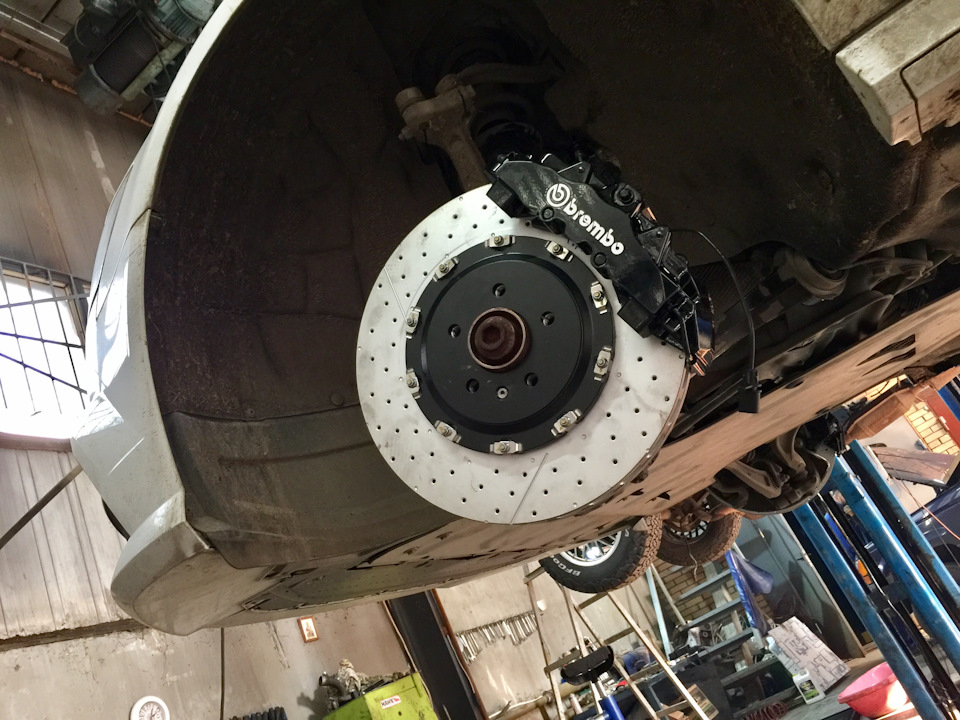 Тормозная система Brembo на Ауди А6. Монтаж. Brembo 8 поршневые ...