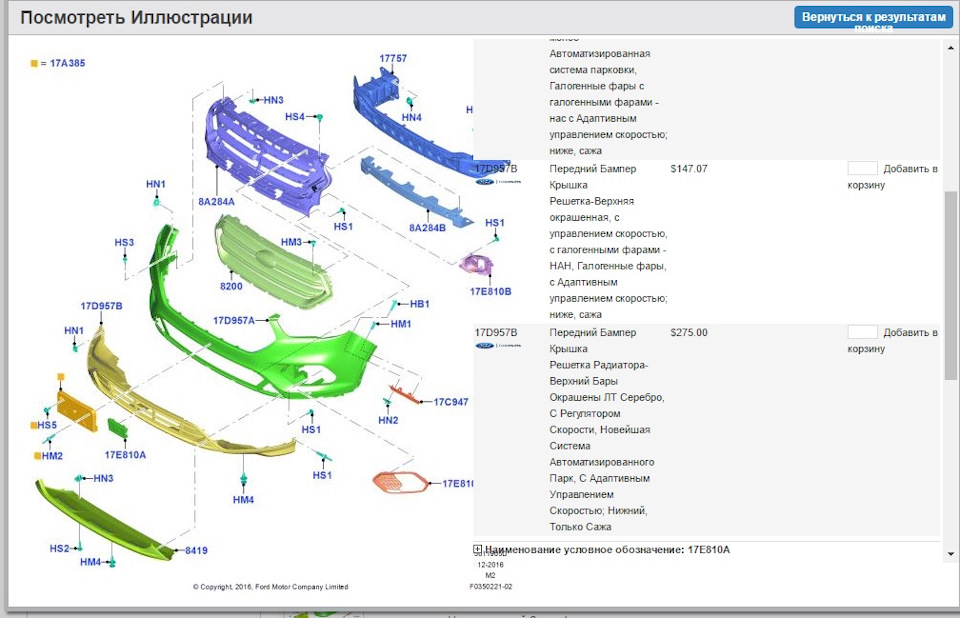 Каталог форд