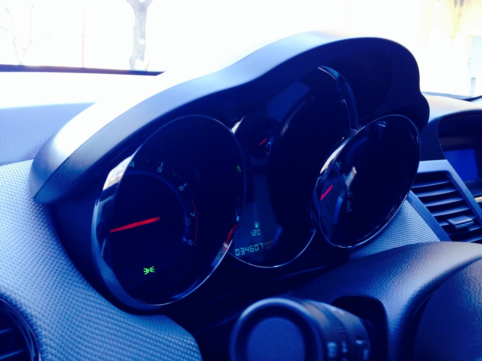Хромированные кольца в приборку — Chevrolet Cruze (1G), 1,8 л, 2011 ...