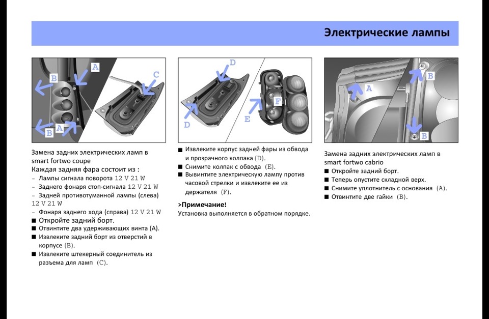 Схема предохранителей smart fortwo 450