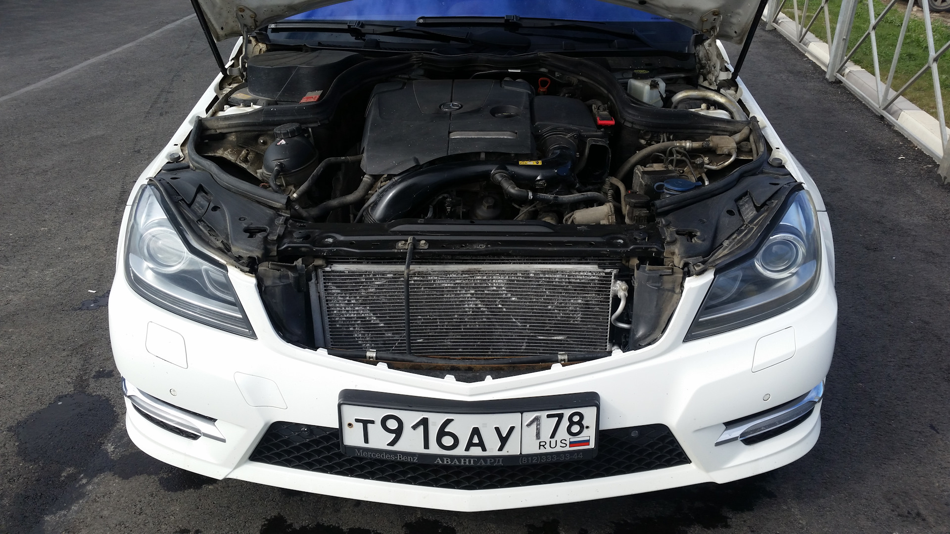 Как снять радиатор w204