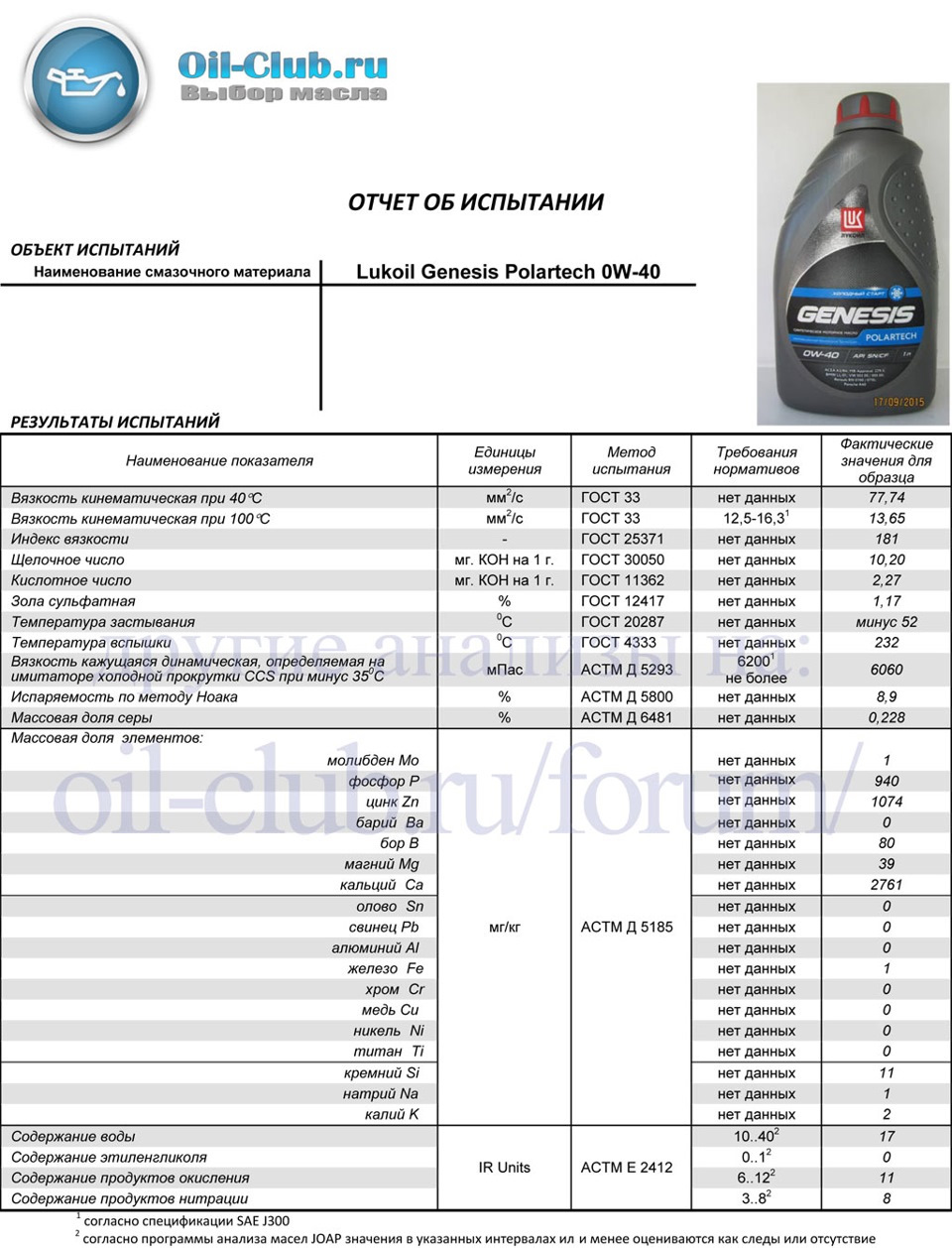 Lukoil Genesis Polartech 0W40 — Volvo S60 (1G), 2,5 л, 2007 года | плановое  ТО | DRIVE2