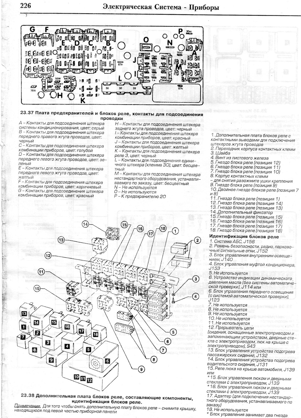 Audi 80 схема предохранителей