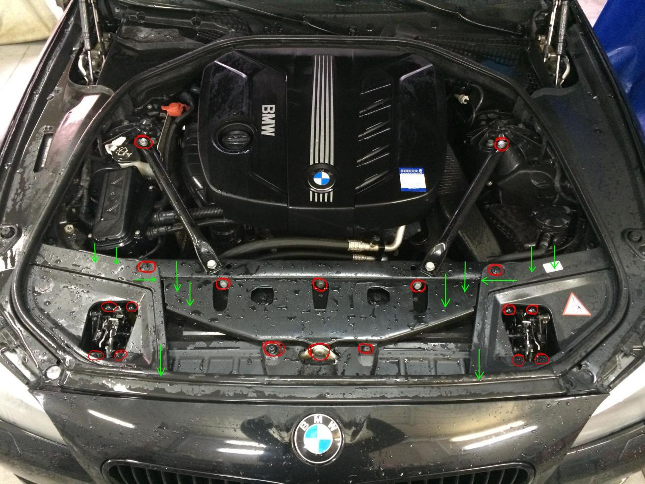 Промывка радиатора bmw f10