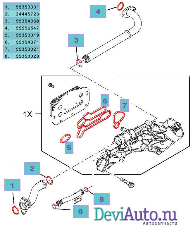 55353331 уплотнительное кольцо на схеме