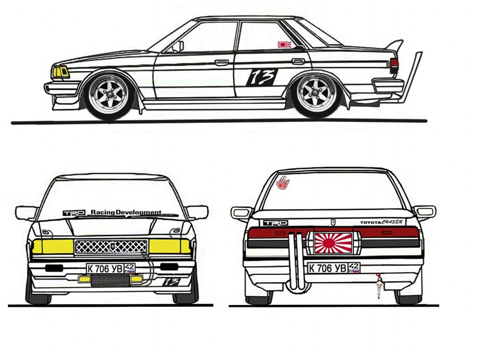 Toyota cresta рисунок