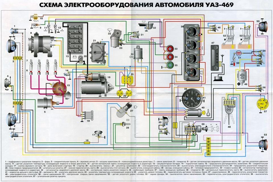 схема электрооборудования уаз-31514