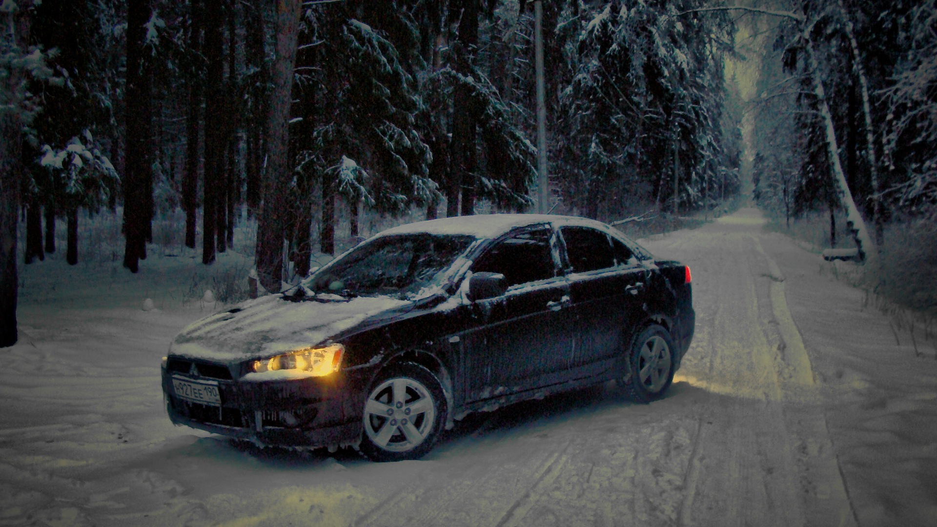 Mitsubishi Lancer Evolution 10 зима