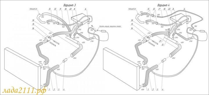 Подключение патрубков системы охлаждения Неудачная установка термостата от Гранты - Lada 21103, 1,5 л, 2004 года своими р