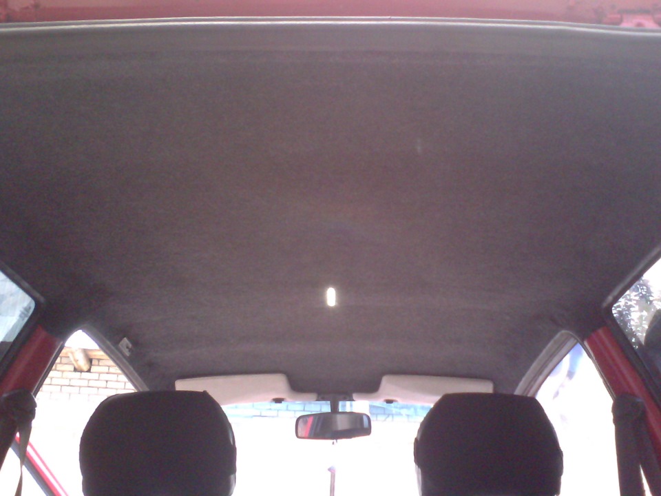 шумовиброизоляция потолка и обтяжка карпетом — Lada 11113 Ока, 0,7 л ...