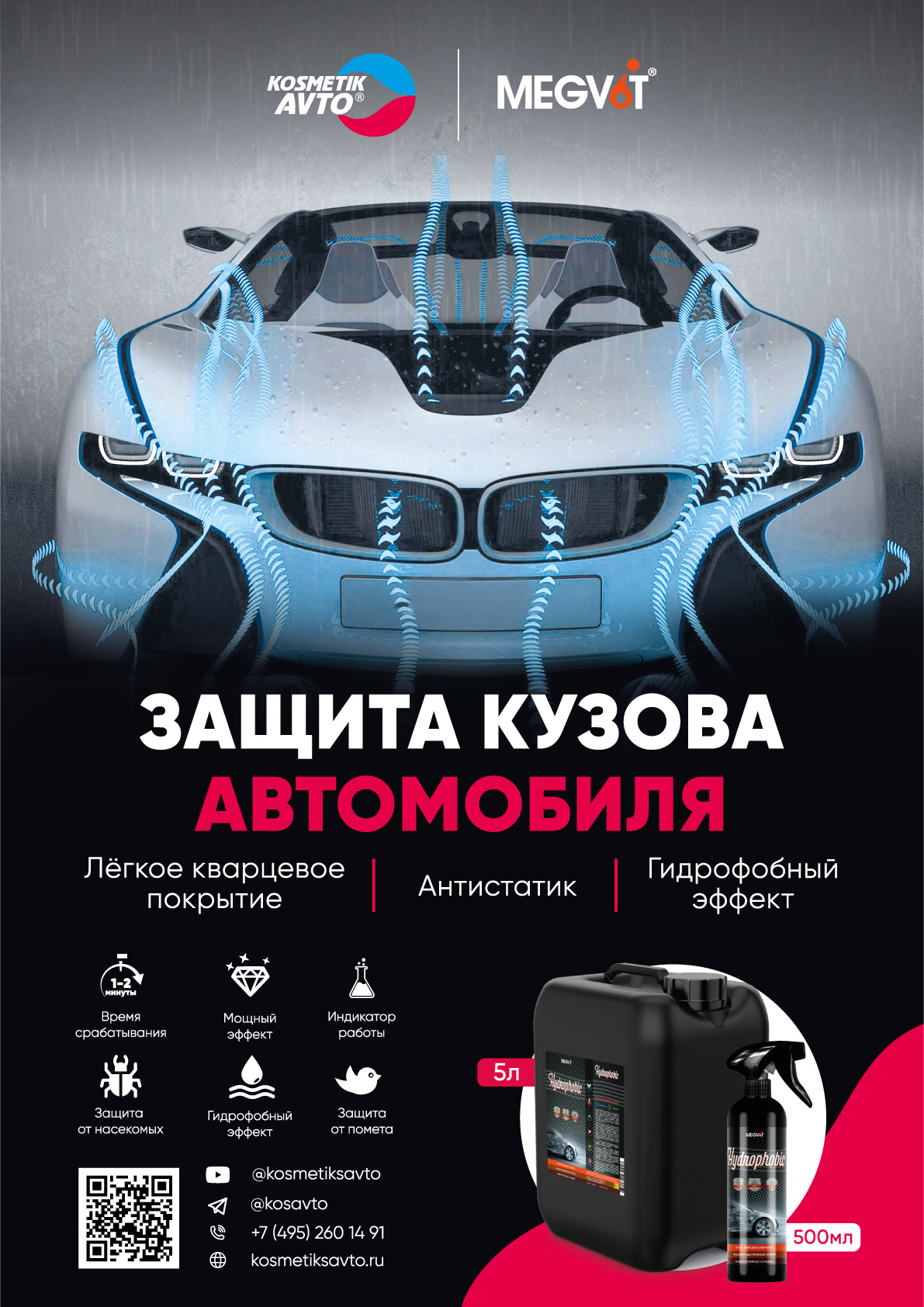 Megvit Hydrophobic защитное покрытие — Косметик Авто на DRIVE2