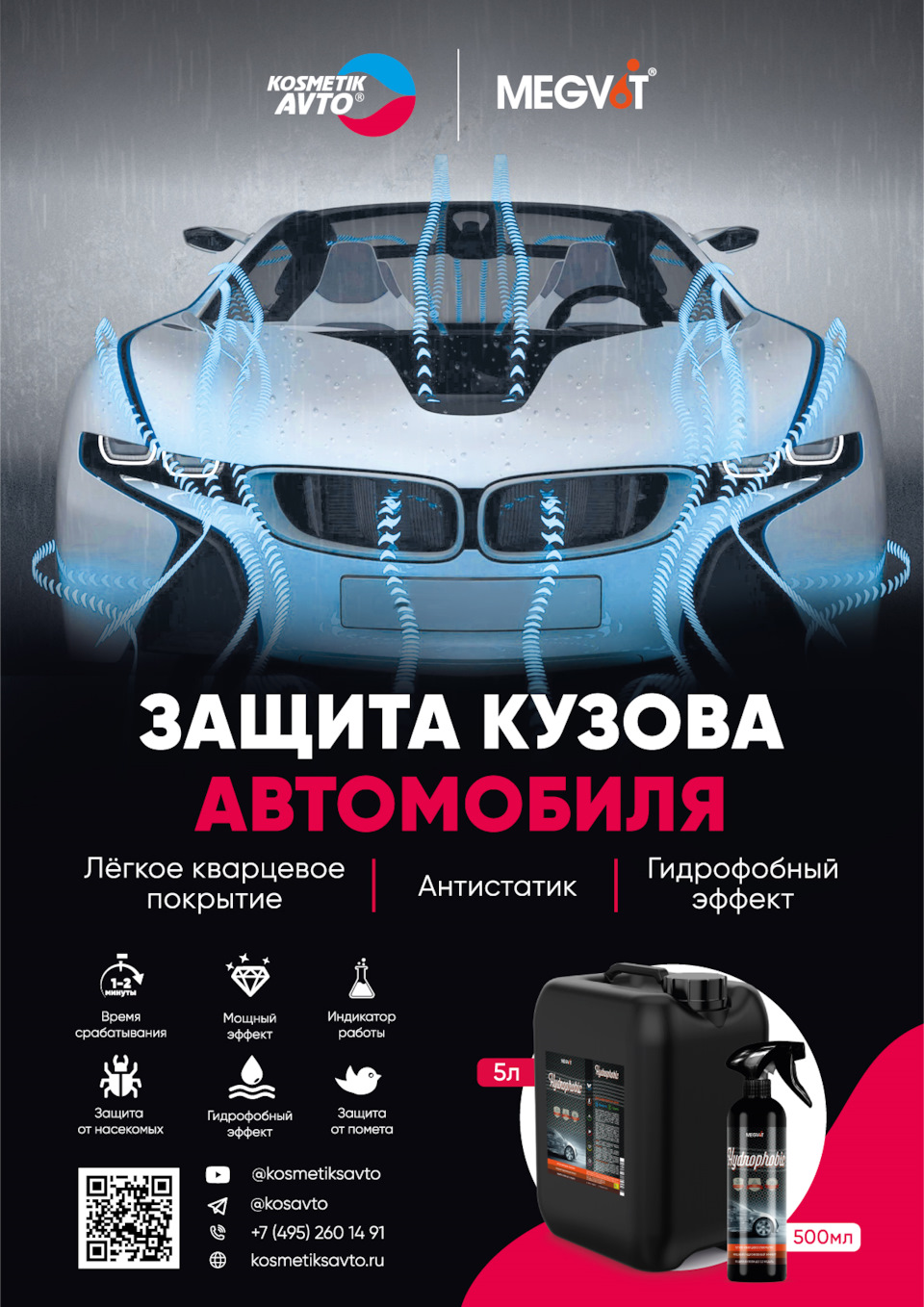 Megvit Hydrophobic защитное покрытие — Косметик Авто на DRIVE2