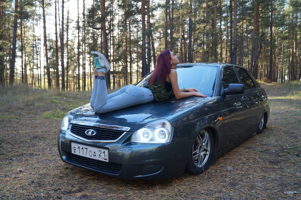 Ангельские глазки v.2 + динамические поворотники — Lada Приора хэтчбек ...