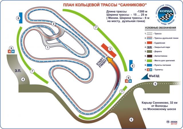 Карта гоночной трассы