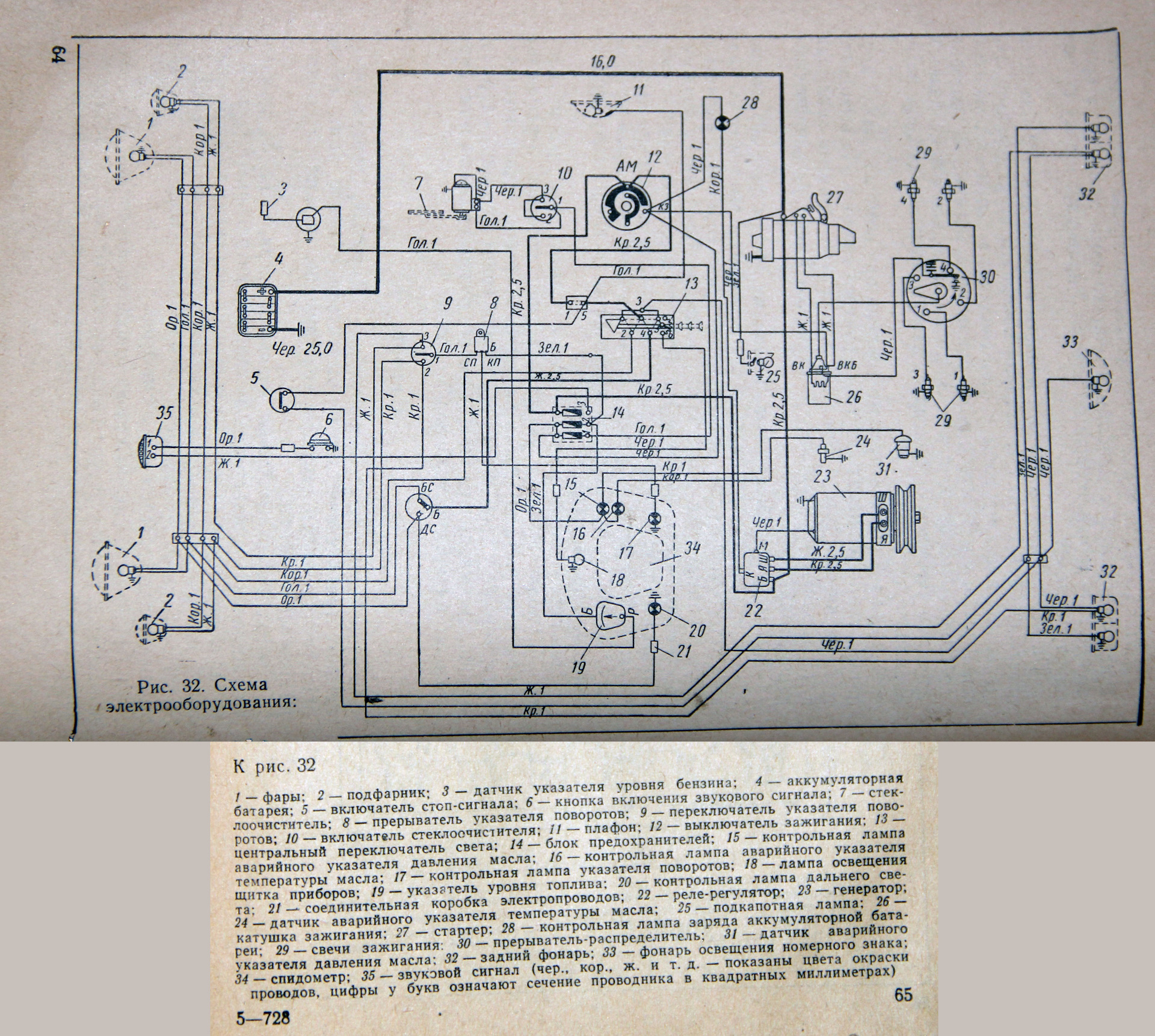 Заз 965 электрическая схема
